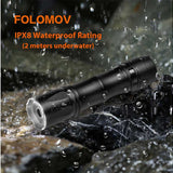 Folomov Hero LED Flashlight - CREE XHP50.2 - 2300 Lumens - Includes 1 x 18650