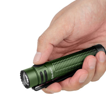 Olight Warrior Mini 3 Rechargeable LED Flashlight - 1750 Lumens - Includes 1 x 18650 - Black, Forest Gradient, Midnight Horizon, Desert Tan, or Zombie Green