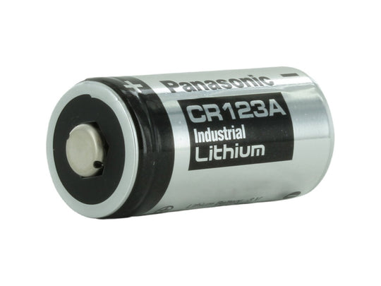 Panasonic CR123A Front Angled Button View