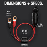 NOCO GC018 12V Plug Socket w/ Eyelets