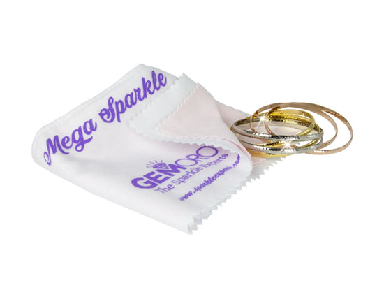 GemOro Mega Sparkle Jewelry Polishing and Anti-Tarnish Cloth