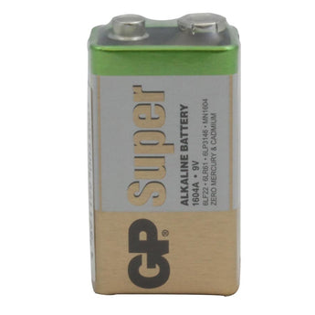 GP (Formerly Gold Peak) Super 1604A 9V Alkaline Battery with Snap Connectors - Bulk
