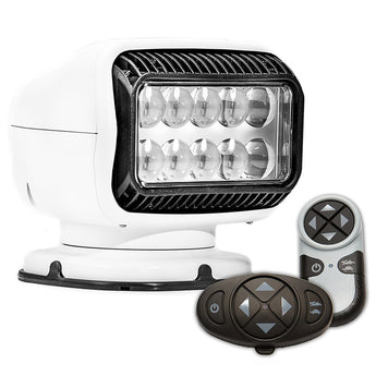 GoLight GT LED Permanent Mount Spotlight with Wireless Handheld and Dash Mount Remotes - Available in White (20074GT) and Black (20574GT)