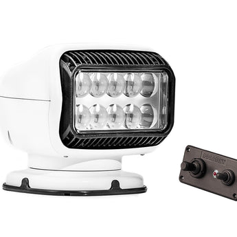 GoLight GT LED Permanent Mount Spotlight with Hardwired Dash Remote - White