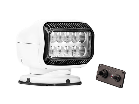 GoLight GT LED Permanent Mount Spotlight with Hardwired Dash Remote - White