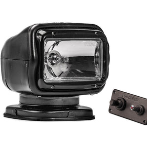 GoLight GT Halogen Permanent Mount Spotlight with Hardwired Dash Remote - Available in White (2020GT) or Black (2021GT)