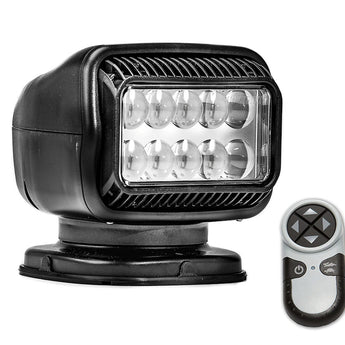 GoLight GT LED Permanent Mount Spotlight with Wireless Handheld Remote - Available in White (20004GT) or Black (20514GT)