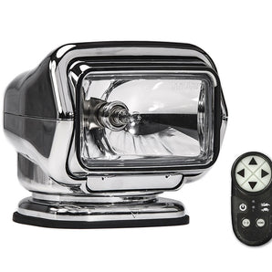 GoLight Stryker ST Halogen Portable Spotlight with Magnetic Base and Wireless Hand-held Remote - Available in Black (30512ST), White (30002ST), and Chrome (30062ST)
