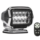 GoLight Stryker ST Halogen Permanent Mount Spotlight with Wireless Handheld or Hardwired Dash Mount Remote - Black, White, or Chrome with Choice of Wireless or Hardwired Remote
