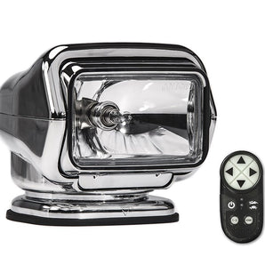 GoLight Stryker ST Halogen Permanent Mount Spotlight with Wireless Handheld Remote - Chrome