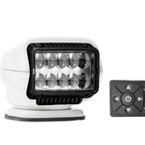GoLight Stryker ST LED Permanent Mount Spotlight with Wireless Handheld or Hardwired Dash Mount Remote - Black, White, and Chrome with Choice of Hardwired or Wireless Remote