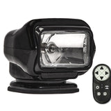 GoLight Stryker ST Halogen Permanent Mount Spotlight with Wireless Handheld or Hardwired Dash Mount Remote - Black, White, or Chrome with Choice of Wireless or Hardwired Remote