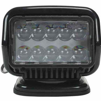 GoLight Stryker ST LED Permanent Mount Spotlight with Wireless Handheld or Hardwired Dash Mount Remote - Black, White, and Chrome with Choice of Hardwired or Wireless Remote