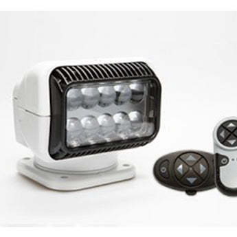 GoLight GT LED Permanent Mount Spotlight with Wireless Handheld and Dash Mount Remotes - Available in White (20074GT) and Black (20574GT)