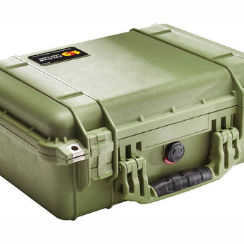 Pelican 1450 Medium Watertight Case with Foam - Black, Orange, Green, Yellow, Tan,  or Silver