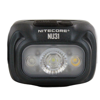 Nitecore NU31 USB-C Rechargeable LED Headlamp - 550 Lumens - Uses Built-in 1800mAh Li-ion Battery Pack - Grey, Blue, or Orange