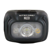 Nitecore NU31 USB-C Rechargeable LED Headlamp - 550 Lumens - Uses Built-in 1800mAh Li-ion Battery Pack - Grey, Blue, or Orange