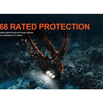 Acebeam H50 2.0 USB-C Rechargeable Wide Beam LED Headlamp - High CRI LED - 2000 Lumens - Includes 1 x 18650