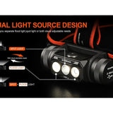 Acebeam H50 2.0 USB-C Rechargeable Wide Beam LED Headlamp - High CRI LED - 2000 Lumens - Includes 1 x 18650
