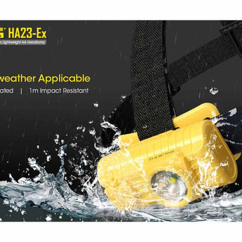 Nitecore HA23-EX Intrinsically Safe LED Headlamp - CREE XP-G - 100 Lumens - Uses 2 x AA