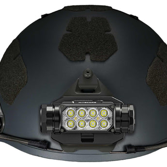 Nitecore HC65M UHE USB-C Rechargeable LED Helmet Mounted Light - 2000 Lumens - 8 x NiteLab UHE LEDs - Includes 1 x 18650 and NVG Mount