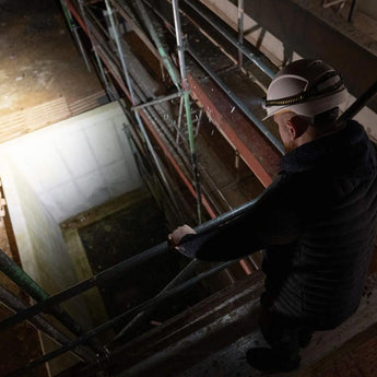 Ledlenser 502802 HF8R Work Rechargeable LED Headlamp - 1600 Lumens - Uses 3.7V 13.69Wh Li-ion Battery Pack - Yellow