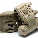 SureFire HL1-C Tactical Helmet Light with 3 x White, 2 x Red and 1 x Infrared IFF LEDs - 19.2 Lumens - Includes 1 x CR123A  - Desert Tan (HL1-C-TN)