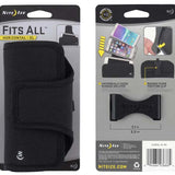 Nite Ize Fits All Cell Phone Holster - Fits iPhone 4/4S, 5/5S, 6/6S and Samsung Galaxy S5, S6/S6 Edge - Horizontal XL - Black (CCSFXL-01-R3)