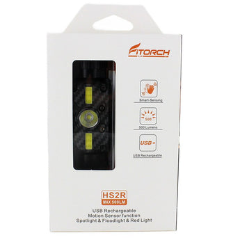 Fitorch HS2R Rechargeable LED Headlamp - CREE XML-T6 - 500 Lumens - Includes 1 x 18650