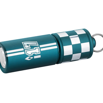Olight I17 USB-C Rechargeable LED Keylight - 180 Lumens - Uses Built-in 130mAh Li-ion Battery Pack - Checkered Flag