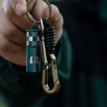 Olight I17 USB-C Rechargeable LED Keylight - 180 Lumens - Uses Built-in 130mAh Li-ion Battery Pack - Checkered Flag