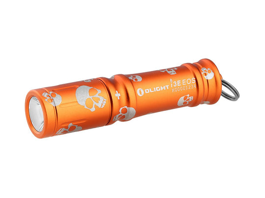 Olight I3E LED Keylight - 90 Lumens - Includes 1 x AAA - Orange Skull