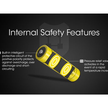 Nitecore NL2153 21700 5300mAh 3.6V Protected Lithium Ion (Li-ion) Button Top Battery