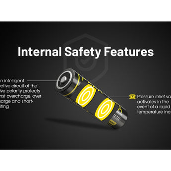 Nitecore NL2153HPi 21700 5300mAh 3.6V i Series Protected Lithium Ion (Li-ion) Button Top Battery