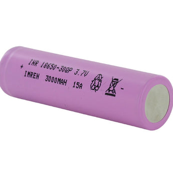 Imren 30QP INR 18650 3000mAh 3.7V Unprotected High-Drain 15A Lithium Ion (Li-ion) Flat Top Battery