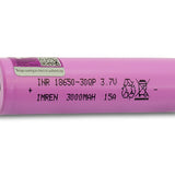 Imren 30QP INR 18650 3000mAh 3.7V Unprotected High-Drain 15A Lithium Ion (Li-ion) Flat Top Battery