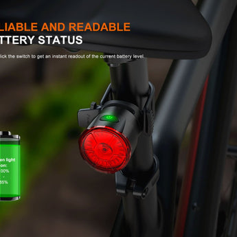 Fenix BC06R USB-C Rechargeable LED Bike Tail Light - 90 Lumens - Uses Built-in 560mAh Li-ion Battery Pack