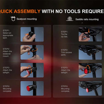 Fenix BC06R USB-C Rechargeable LED Bike Tail Light - 90 Lumens - Uses Built-in 560mAh Li-ion Battery Pack