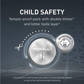 Duracell Procell CR2032 265mAh 3V Lithium (LiMnO2) Coin Cell Watch Battery (PX2032) - 1 Piece Tear Strip - Sold Individually