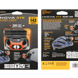 Inova STS Helmet Light - With White & Red LED - 142 Lumens - Orange Body - Uses 3 x AAA Batteries (HLSHA-19-R7)