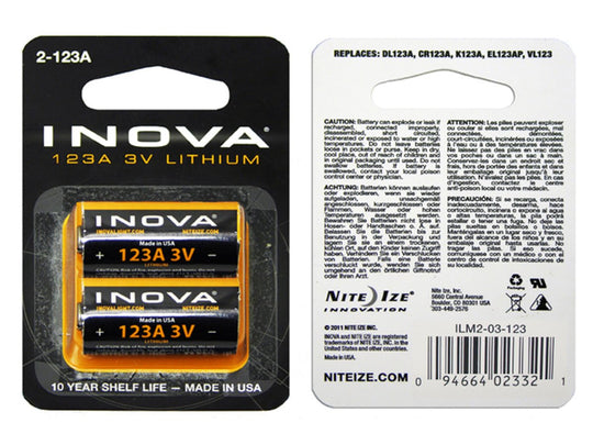 Inova CR123a Batteries - 2 Pack