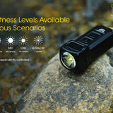Nitecore TUP LED Keychain Light - CREE XP-L HD V6 - OLED Display - 1000 Lumens - Uses 3.7V 1200mAh Battery Pack