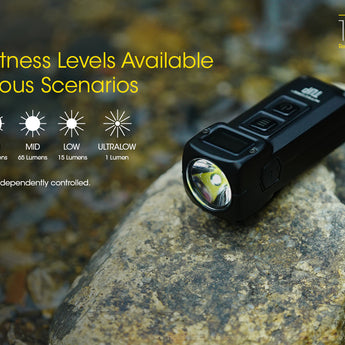 Nitecore TUP LED Keychain Light - CREE XP-L HD V6 - OLED Display - 1000 Lumens - Uses 3.7V 1200mAh Battery Pack