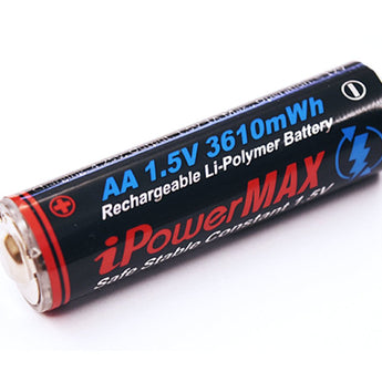 iPower Max AA 3610mWh 1.5V Protected Lithium Polymer (LiCoO2) Button Top Battery - Bulk