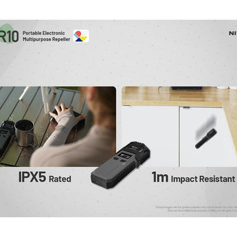 Nitecore EMR10 USB-C Rechargeable Portable Electronic Multi-Purpose Insect Repeller - Includes 2 x 21700