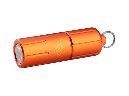 Olight iTHX Rechargeable LED Keychain Flashlight - 180 Lumens - Uses Built-in 130mAh Li-ion Battery Pack - Pumpkin Orange or Orange Feathers
