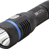 JETBeam C8 Pro Rechargeable Outdoor Flashlight - SST-40 N4 BC LED - 1200 Lumens - Includes 1 x 18650 or Uses 2 x CR123A