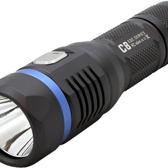 JETBeam C8 Pro Rechargeable Outdoor Flashlight - SST-40 N4 BC LED - 1200 Lumens - Includes 1 x 18650 or Uses 2 x CR123A