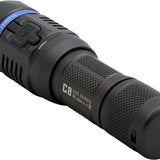 JETBeam C8 Pro Rechargeable Outdoor Flashlight - SST-40 N4 BC LED - 1200 Lumens - Includes 1 x 18650 or Uses 2 x CR123A