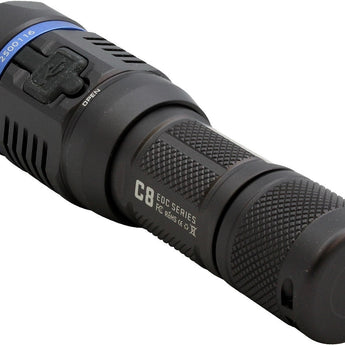 JETBeam C8 Pro Rechargeable Outdoor Flashlight - SST-40 N4 BC LED - 1200 Lumens - Includes 1 x 18650 or Uses 2 x CR123A